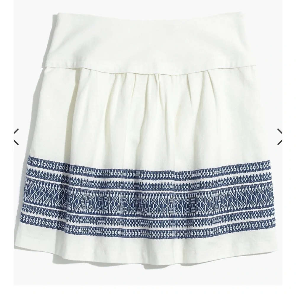 J crew cotton skyline in cabana jaguard mini skirt size 2